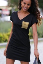 Μαύρο Γυναικείο Μίνι Φόρεμα Chic